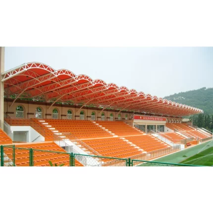 High Strength Light Steel Structure Stadium Welding Bending Cutting Services ISO9001 Certified for Football Basketball Bleacher