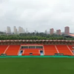 High Strength Light Steel Structure Stadium Welding Bending Cutting Services ISO9001 Certified for Football Basketball Bleacher