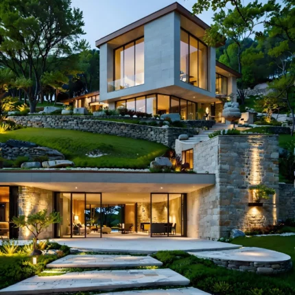 Prefabricated Steel Structure Light Multi Story Modern Luxury Design Customized Building Villa Townhouse High Quality Welding