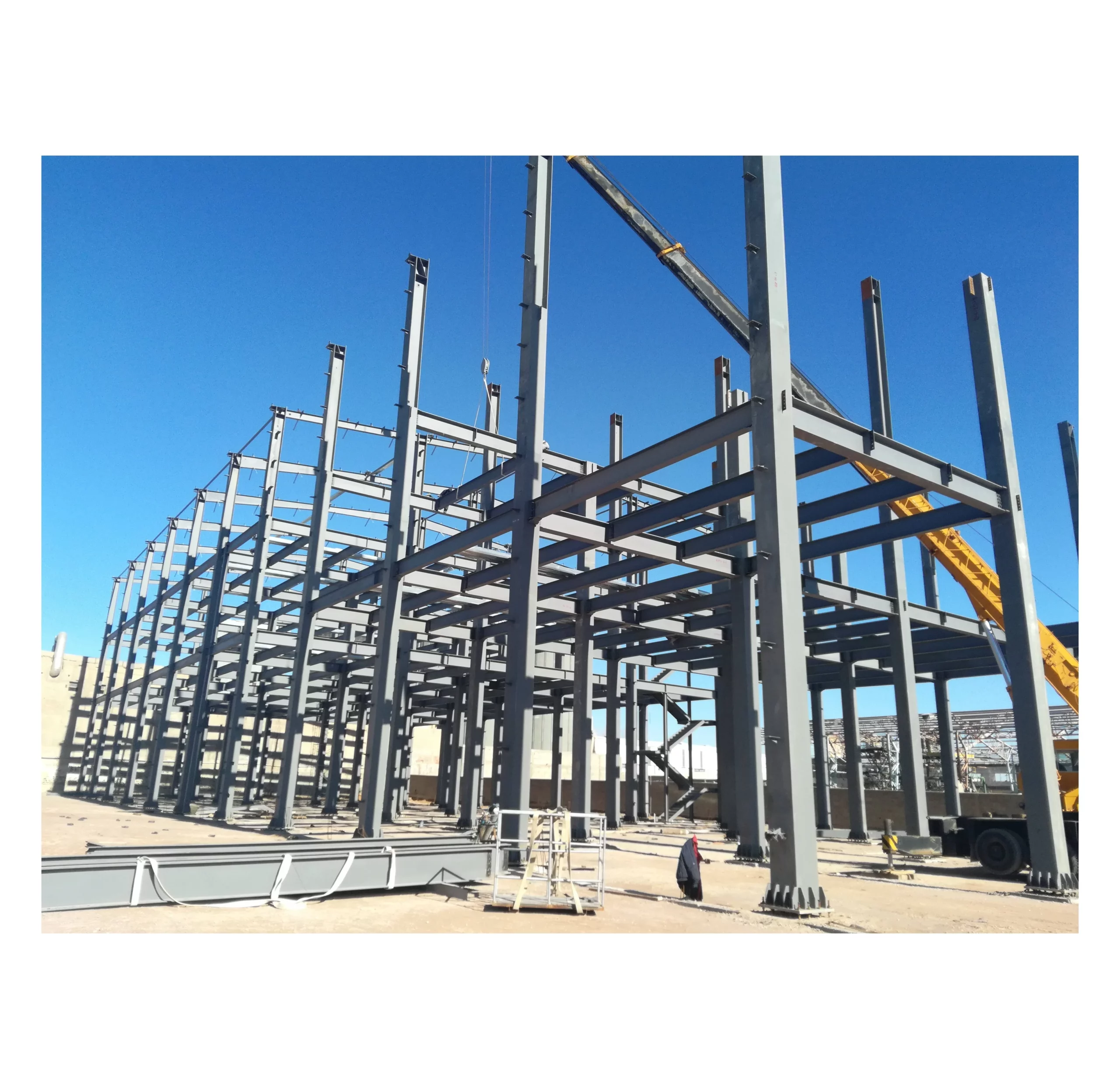 product_image_1777383315 Best Sales Light Weight Prefabricated Structural Steel Office Building / Hangar / Workshop / Warehouse Welding Cutting 50-Year