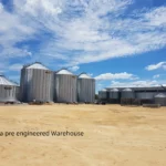 Light Prefabricated Steel Structure Storage Silo Building with Welding Cutting Bending Services for Workshop Use