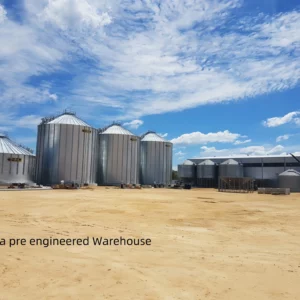 Light Prefabricated Steel Structure Storage Silo Building with Welding Cutting Bending Services for Workshop Use