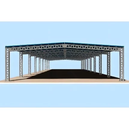 Prefabricated Light Steel Structure Truss Roof Latticed Column Warehouse Garage Built-Up Steel Column Workshop Welding Bending