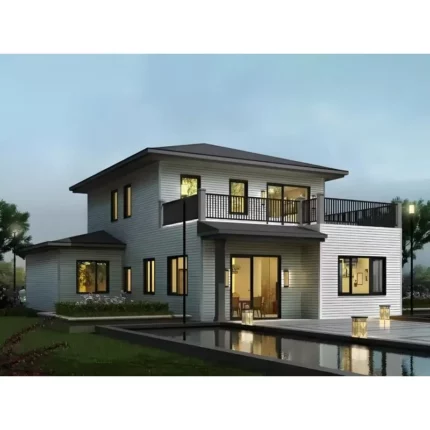 Cozy Home Sturdy Fully Prefab Steel Structure Villa Cottage Contemporary Apartment Building Tiny Folding House
