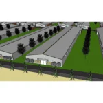 Broiler Chicken Husbandry Poultry Farm for 10000 Chicken/Poultry House for 20000 Chickens Dual-Purpose Poultry Farm