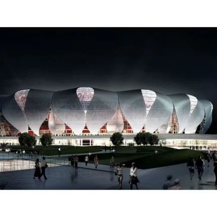 Light Indoor Football Stadium Sports Court Large Span Steel Frame Prefab Soccer Center Prefabricated Steel Structure Welded