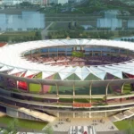 Light Indoor Football Stadium Sports Court Large Span Steel Frame Prefab Soccer Center Prefabricated Steel Structure Welded