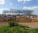 Steel structure warehouse under construction in Tanzania
