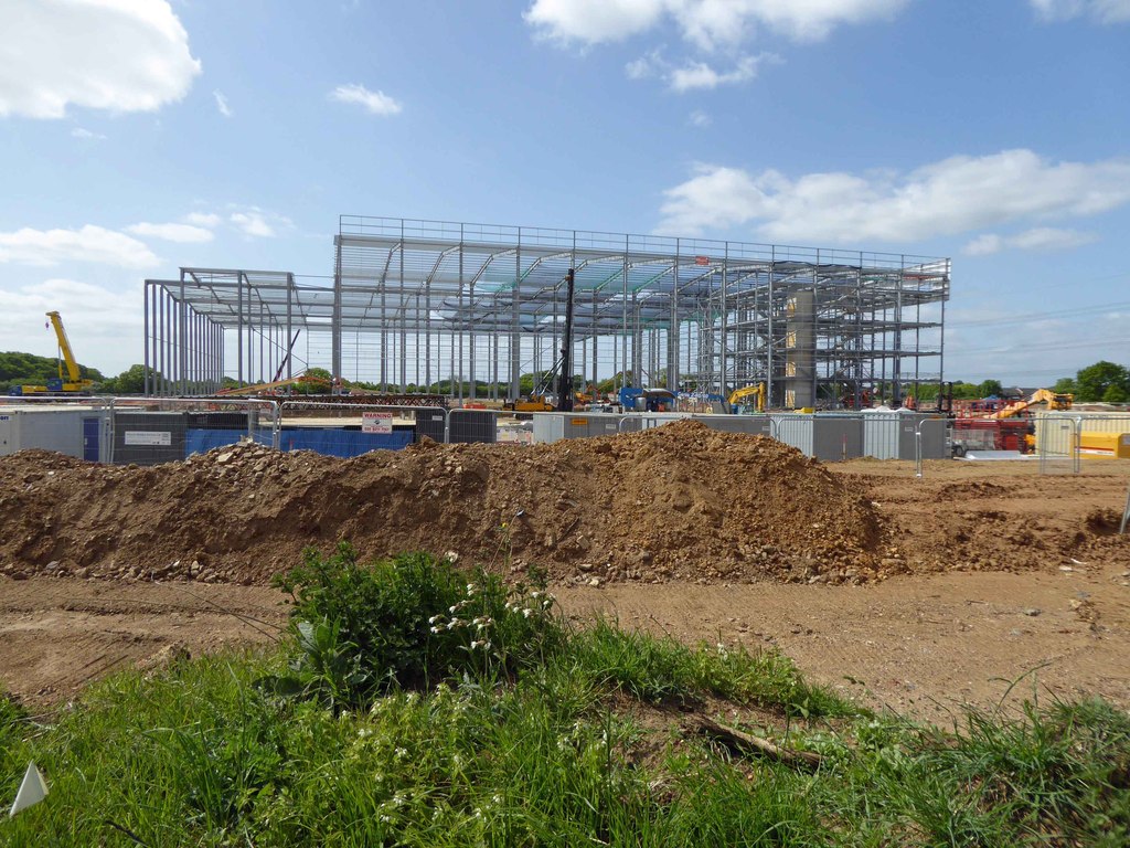 Steel structure warehouse under construction in Tanzania
