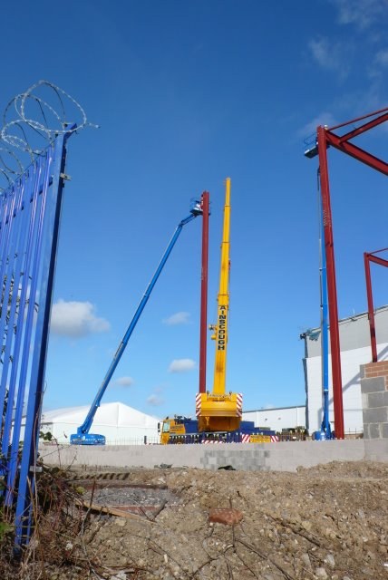 Saudi Arabia prefab steel warehouse construction steel frame real photo