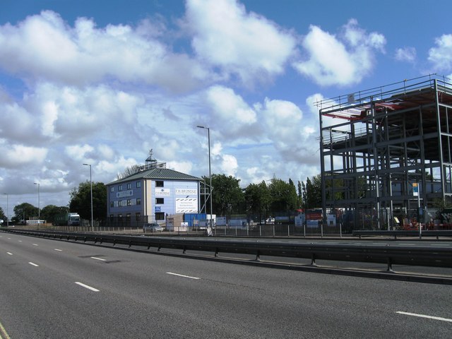 Real photo of industrial steel frame building construction for Vietnam factory projects