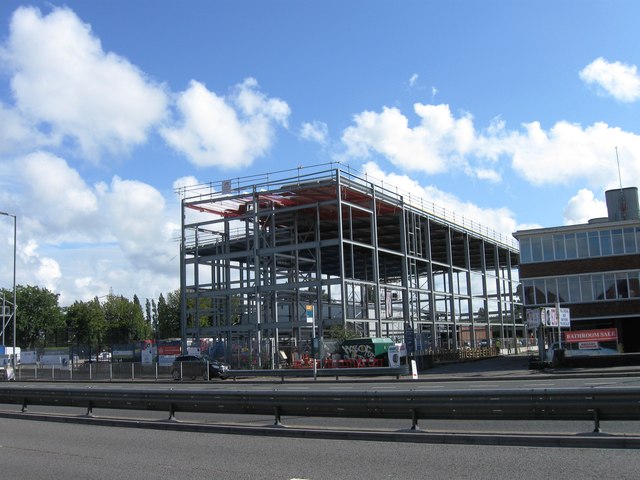 Real industrial steel frame building construction for a Kenya warehouse or workshop project