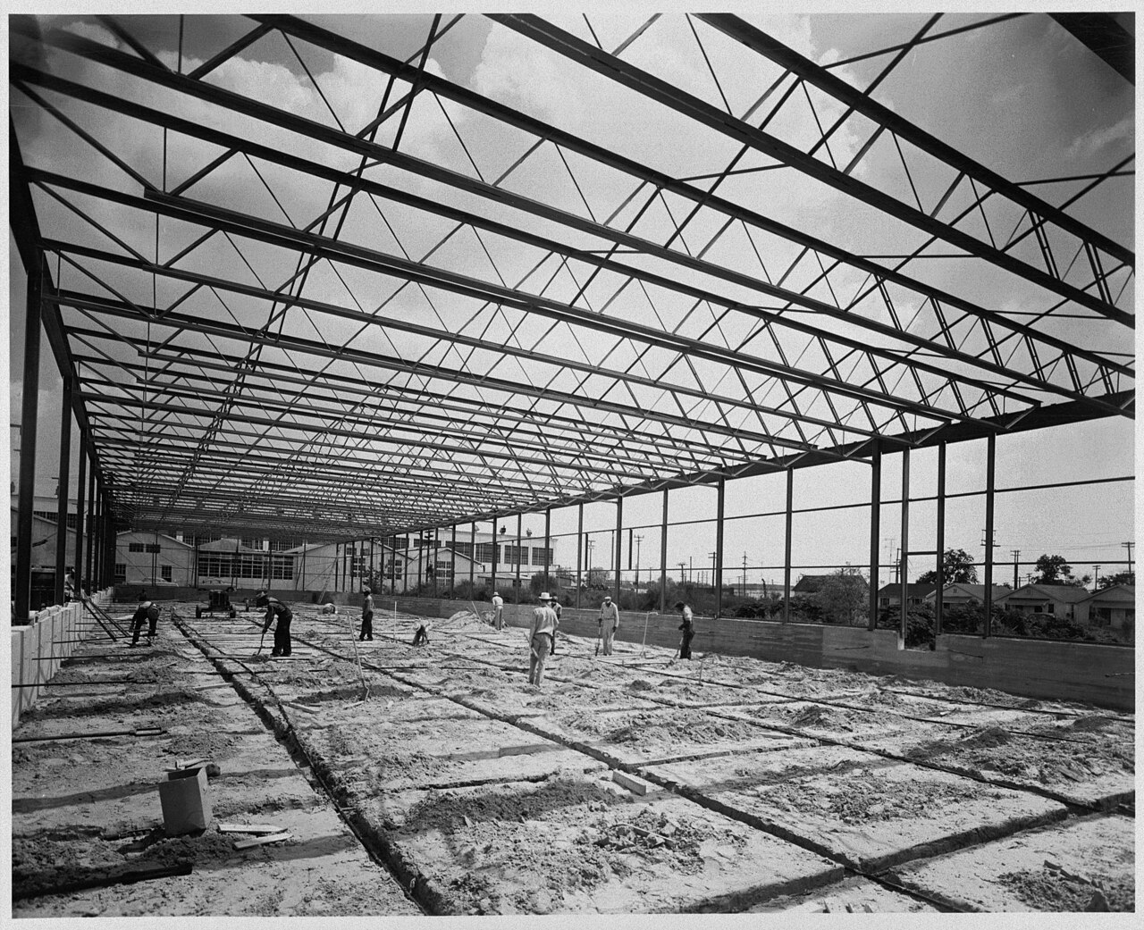 industrial warehouse steel frame under construction for Nigeria factory project