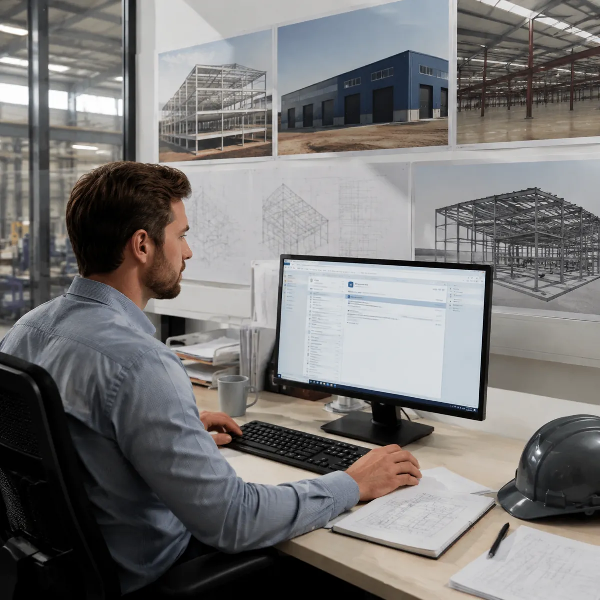 Sales engineer at a steel building manufacturer replying to an inquiry