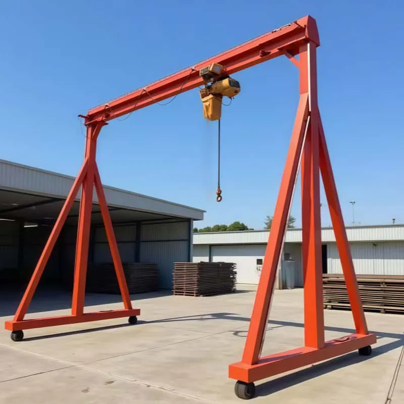 Industrial steel building with crane bay structure under construction