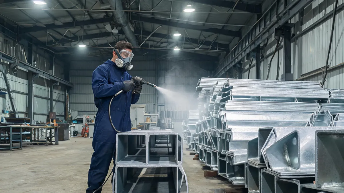 PEB warehouse steel grade and coating specification check