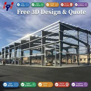 Steel building wall with sandwich panel finish
