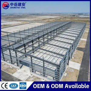 Pre-engineered steel workshop with standard frame and cladding ready for use