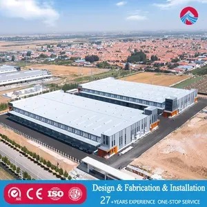 Large-span steel structure facility for a large workshop project