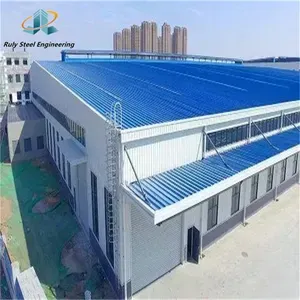 Prefabricated steel building package with frame members and cladding panels