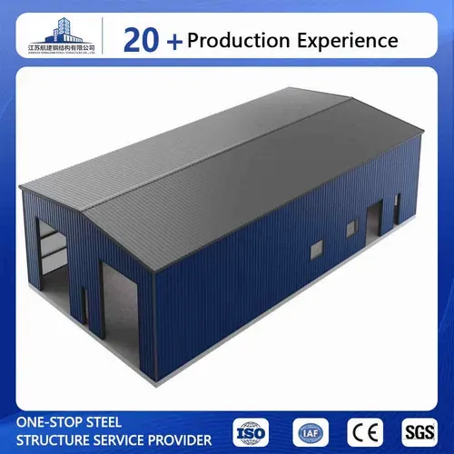 Steel building roof panel and gutter detail for rainfall drainage