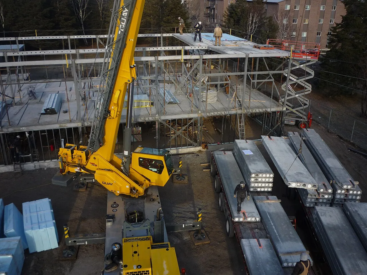 steel building export documentation site detail - illustrative