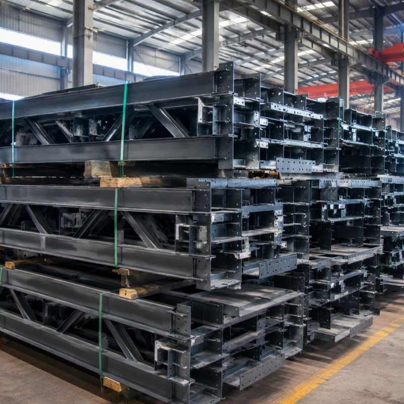 Steel warehouse frames ready for export shipping